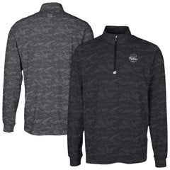 Philadelphia Phillies Cutter & Buck Traverse Eco Camo Tri-Blend DryTec Quarter-Zip Top Black