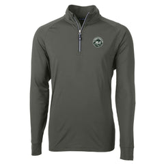 New York Mets Cutter & Buck Adapt Eco Raglan Quarter-Zip Jacket Olive