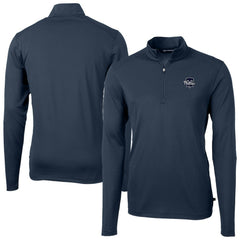 Philadelphia Phillies Cutter & Buck Virtue Eco Pique Quarter-Zip Jacket Navy