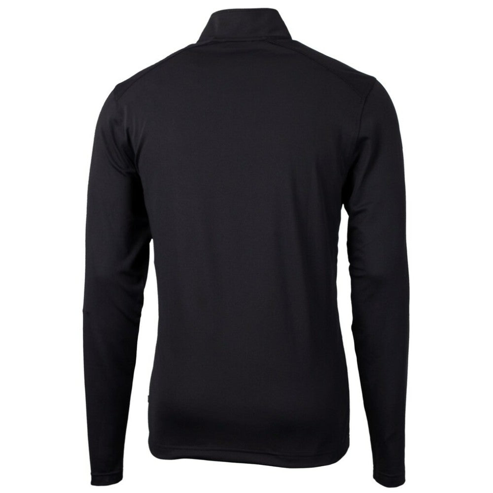 Seattle Mariners Cutter & Buck Virtue Eco Pique Quarter-Zip Jacket Black