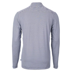 Seattle Mariners Cutter & Buck Virtue Eco Pique Micro Stripe Quarter-Zip Jacket Navy