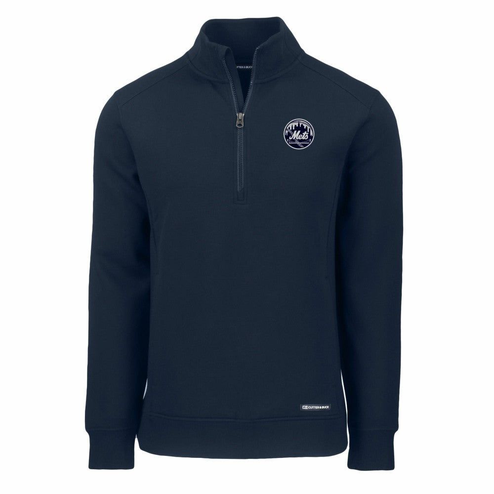 New York Mets Cutter & Buck Roam Eco Quarter-Zip Jacket Navy