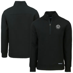 New York Mets Cutter & Buck Roam Eco Quarter-Zip Jacket Black