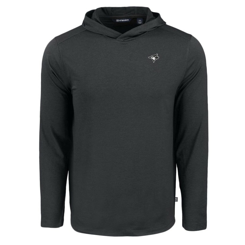 Toronto Blue Jays Cutter & Buck Coastline Epic Comfort Eco Recycled Long Sleeve Hoodie T-Shirt Black