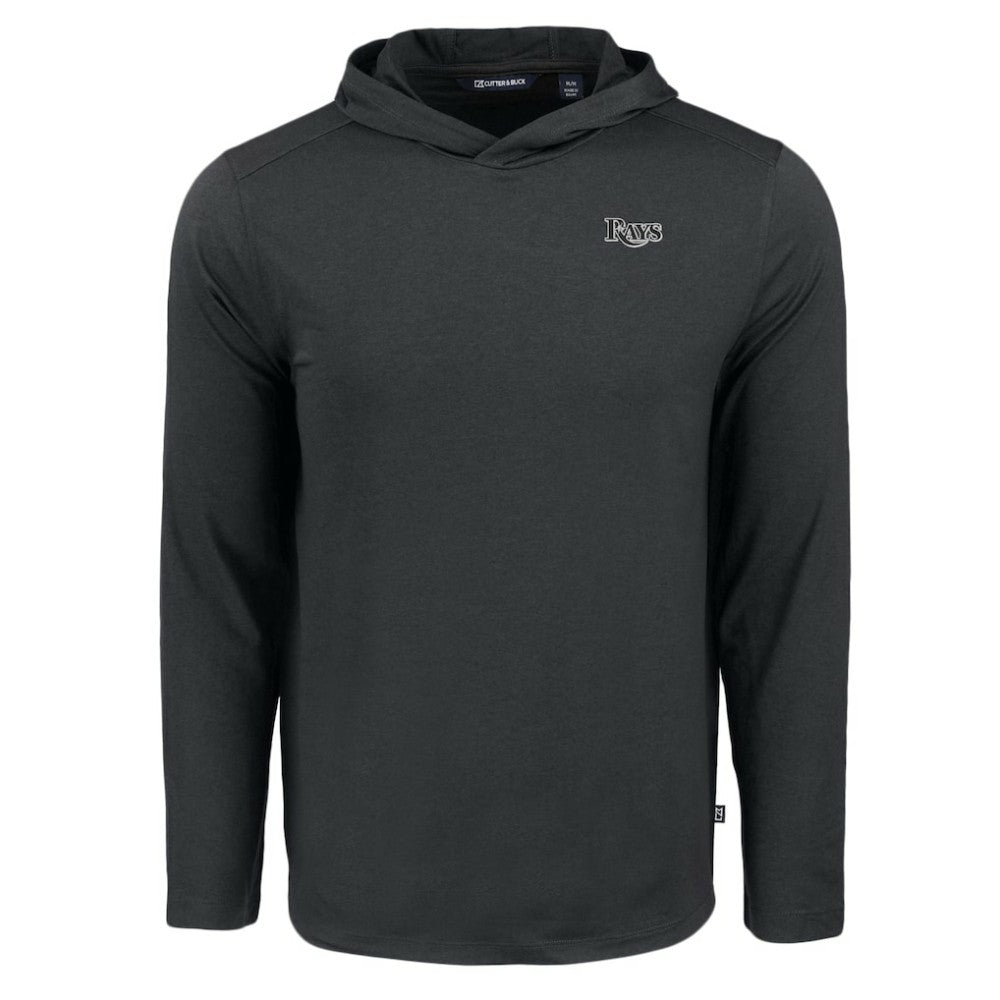 Tampa Bay Rays Cutter & Buck Coastline Epic Comfort Eco Recycled Long Sleeve Hoodie T-Shirt Black