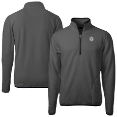 Washington Nationals Cutter & Buck Cascade Eco Fleece Quarter-Zip Jacket Gray