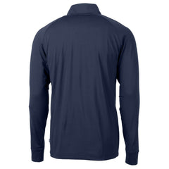 Los Angeles Dodgers Cutter & Buck Big & Tall Adapt Eco DryTec Raglan Quarter-Zip Jacket Navy