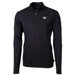 San Francisco Giants Cutter & Buck Big & Tall Virtue Eco Pique Quarter-Zip Jacket Black