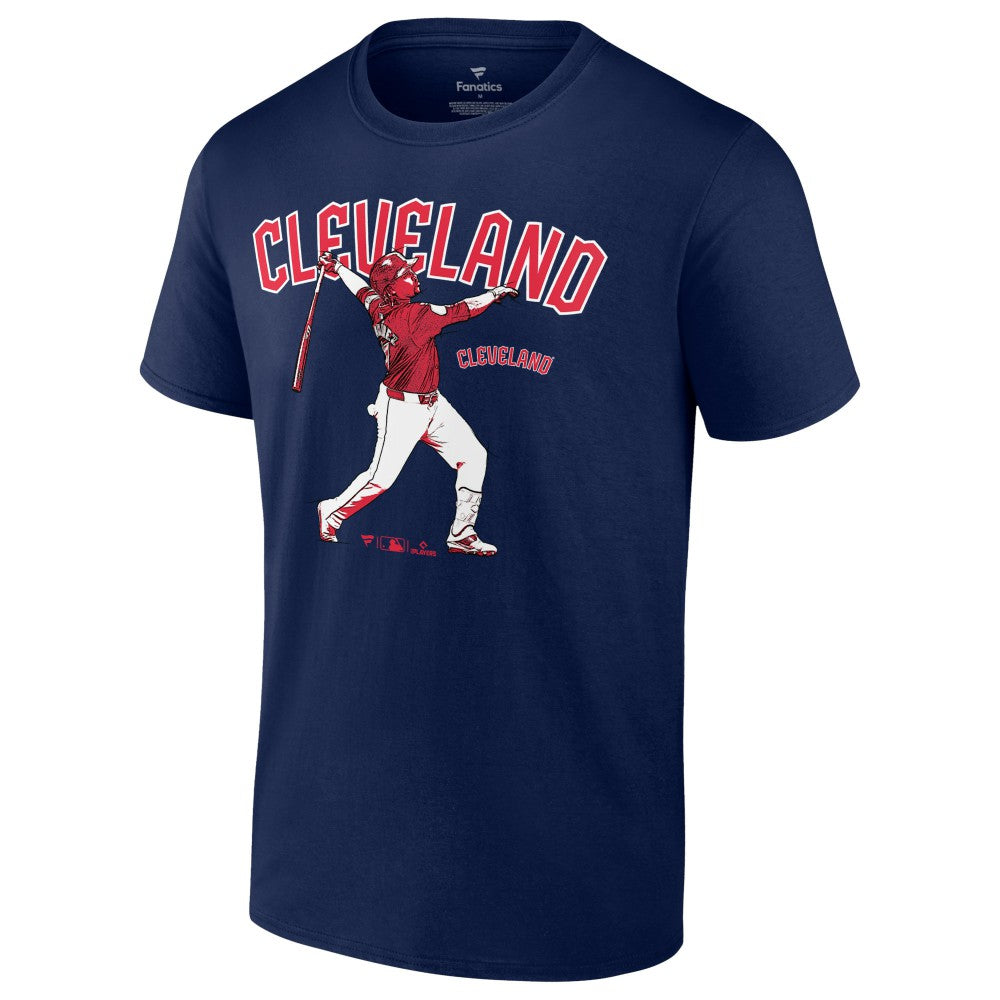 Jose Ramirez Cleveland Guardians Player Swing T-Shirt Navy