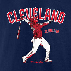 Jose Ramirez Cleveland Guardians Player Swing T-Shirt Navy