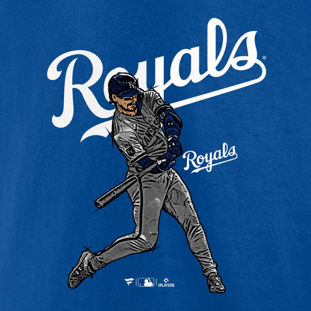 Bobby Witt Jr. Kansas City Royals Player Swing T-Shirt Royal