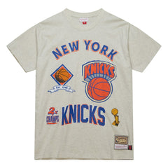 New York Knicks Hardwood Classics Legacy Defined Retro Championship T-Shirt - Oatmeal for sale