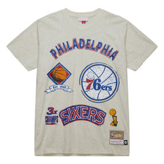 Philadelphia 76ers Hardwood Classics Legacy Defined Retro Championship T-Shirt - Oatmeal sale