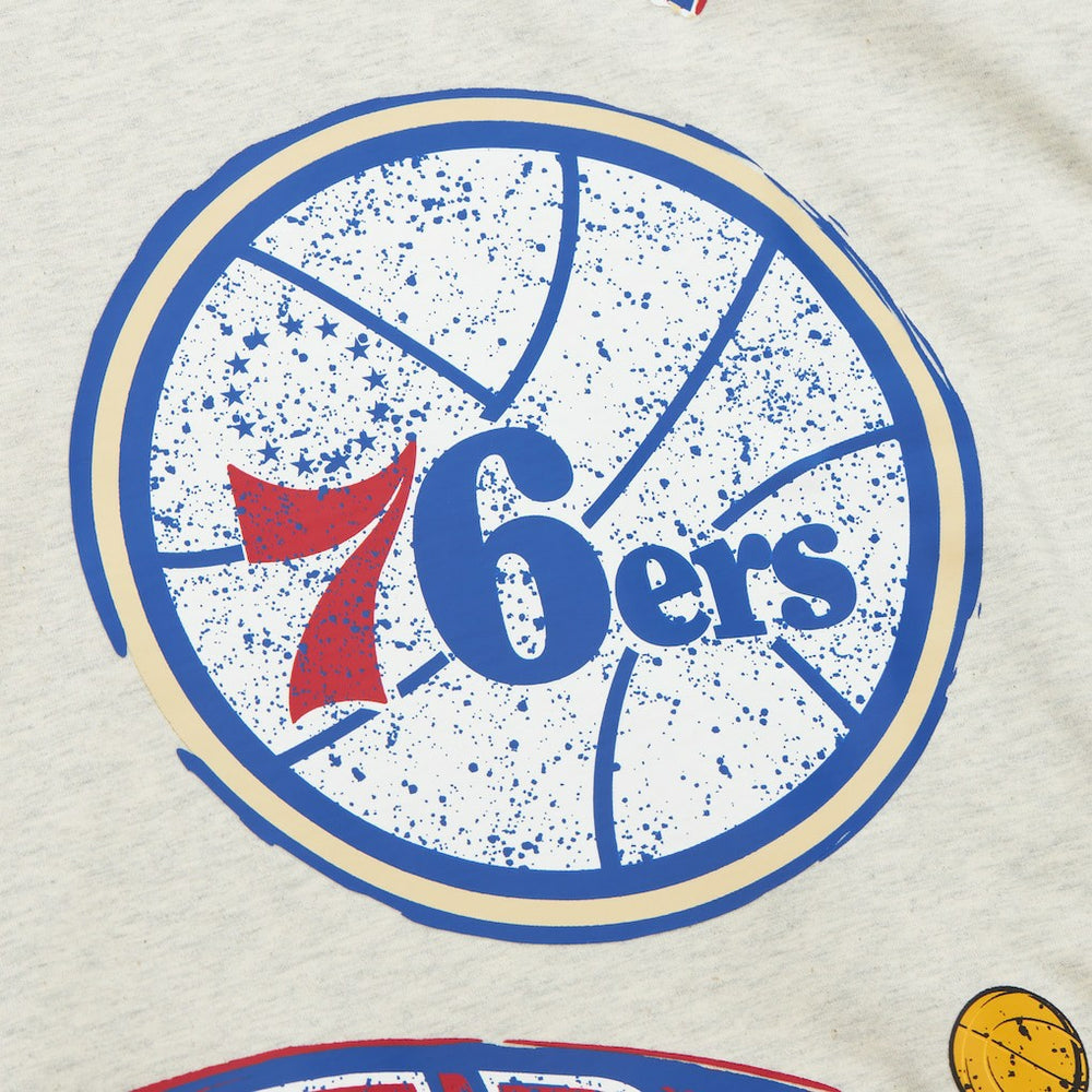 Philadelphia 76ers Hardwood Classics Legacy Defined Retro Championship T-Shirt - Oatmeal sale