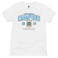 Argentina National Team 1863FC 2024 Copa America Champions T-Shirt - White for sale