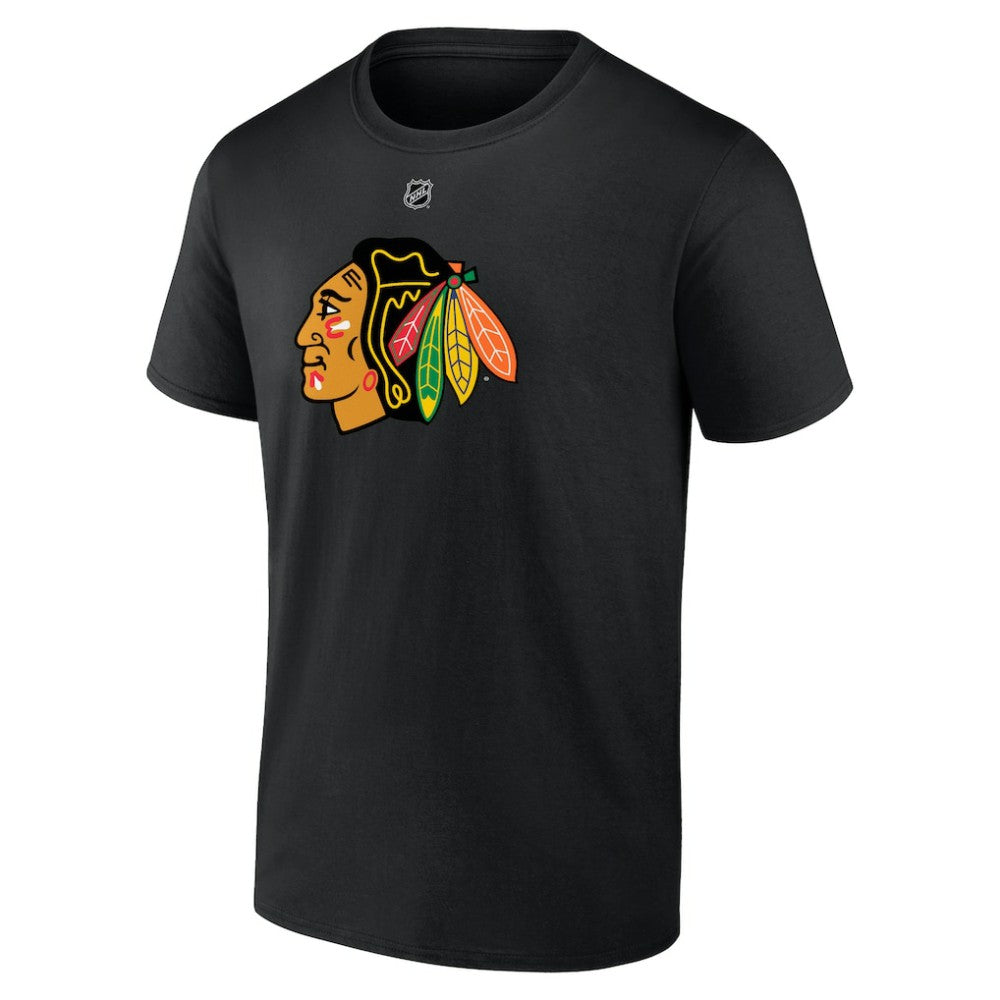 Teuvo Teravainen Chicago Blackhawks Fanatics Authentic Stack Name & Number T-Shirt - Black T-shirts