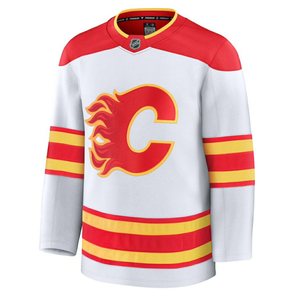 Calgary Flames Fanatics Away Premium Jersey - White Jerseys