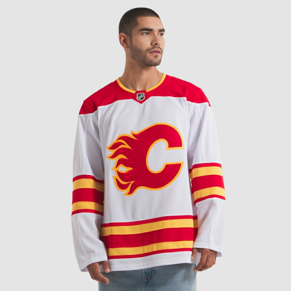 Calgary Flames Fanatics Away Premium Jersey - White Jerseys