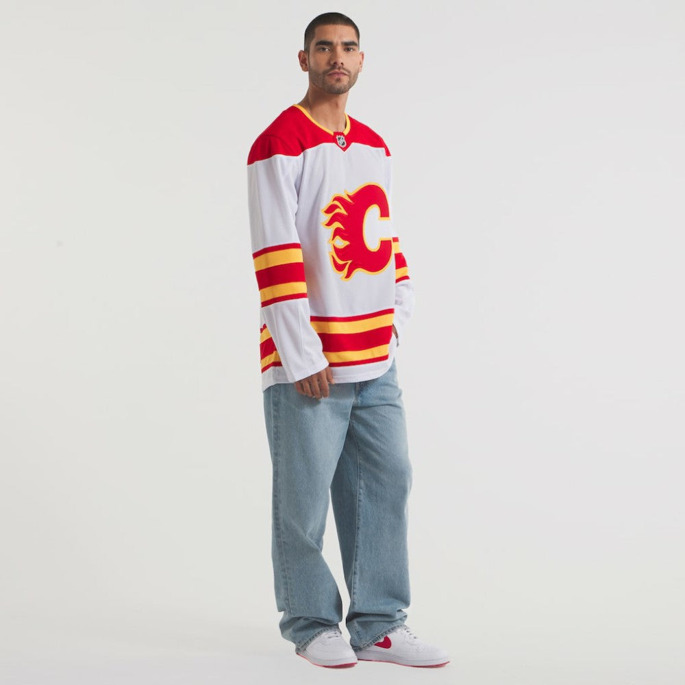 Calgary Flames Fanatics Away Premium Jersey - White Jerseys