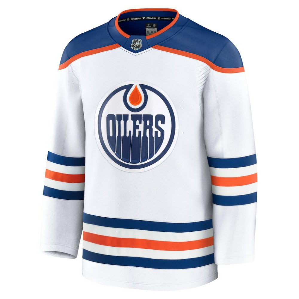 Edmonton Oilers Fanatics Away Premium Jersey - White Jerseys