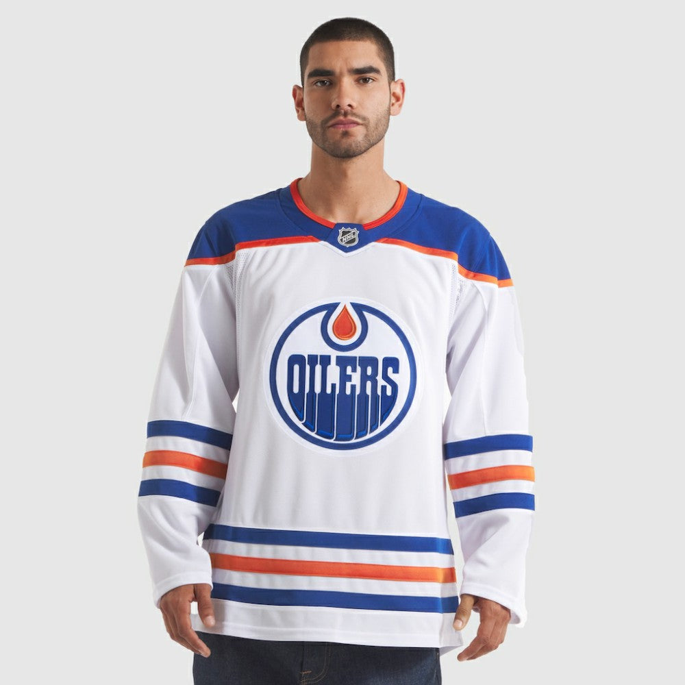 Edmonton Oilers Fanatics Away Premium Jersey - White Jerseys