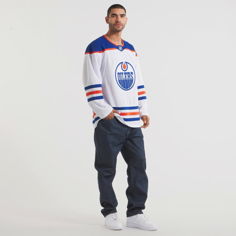 Edmonton Oilers Fanatics Away Premium Jersey - White Jerseys