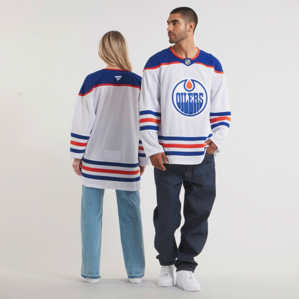 Edmonton Oilers Fanatics Away Premium Jersey - White Jerseys