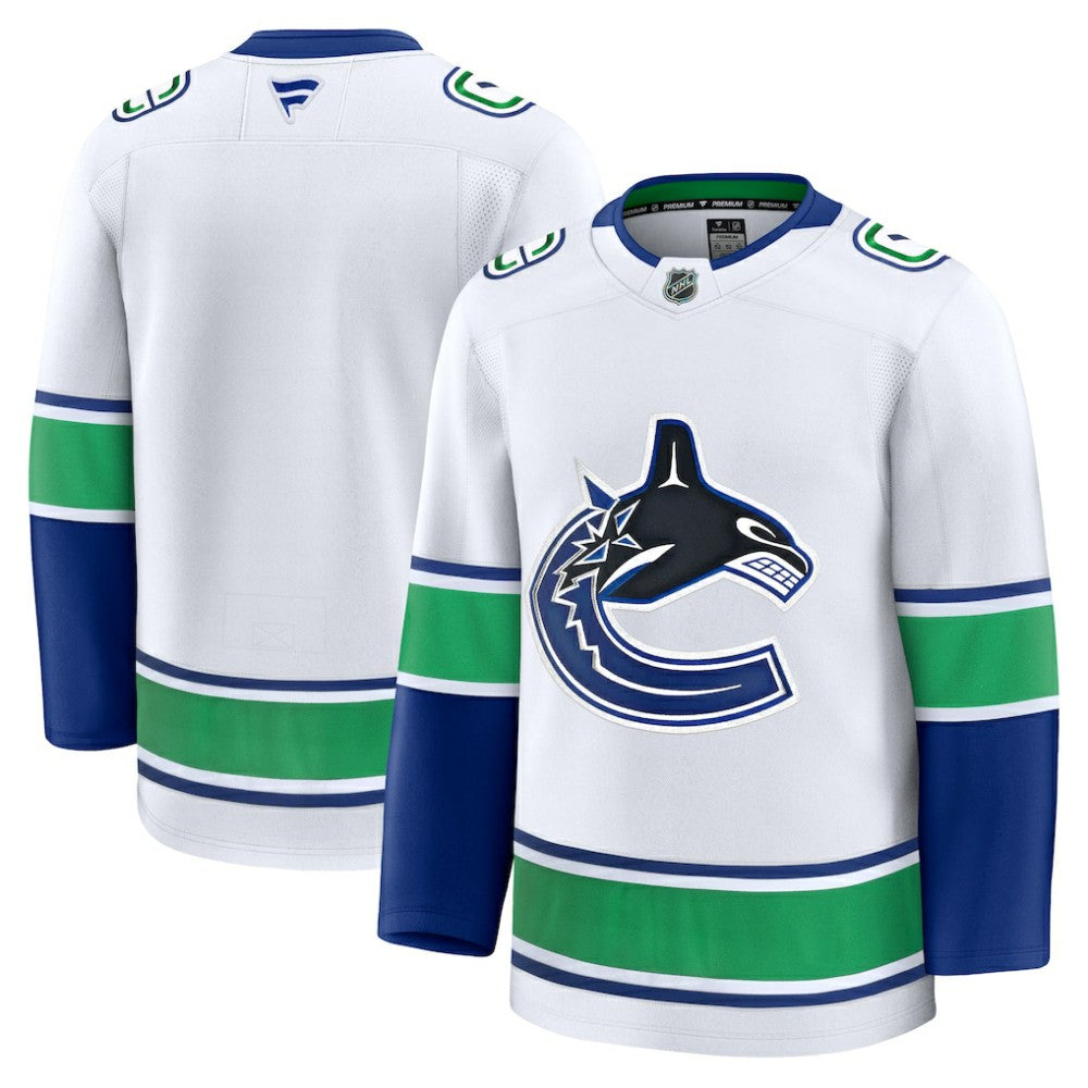 Vancouver Canucks Fanatics Away Premium Jersey - White Jerseys