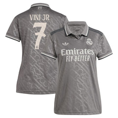 Vini Jr. Real Madrid Originals Women's 2024/25 Third Replica Player Jersey - Charcoal outlet