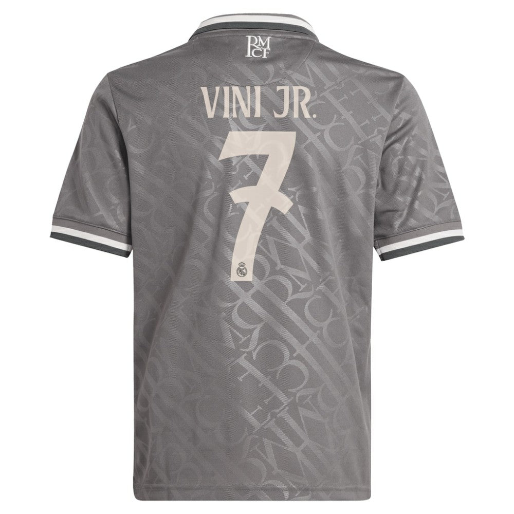 Vini Jr. Real Madrid Originals Youth 2024/25 Third Replica Player Jersey - Charcoal on sale