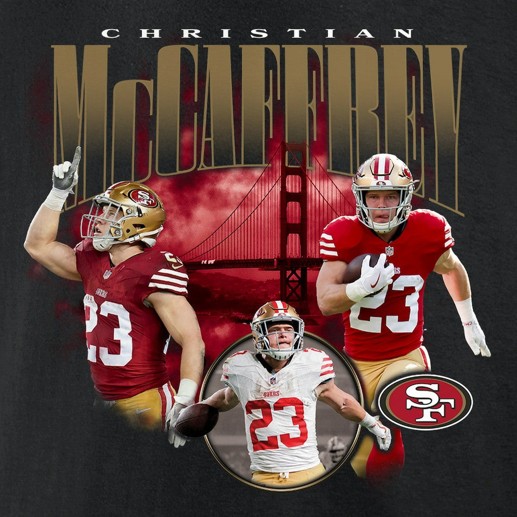 Christian McCaffrey San Francisco 49ers Notorious Player Graphic T-Shirt - Black sale