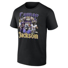 Lamar Jackson Baltimore Ravens Notorious Player Graphic T-Shirt - Black discount