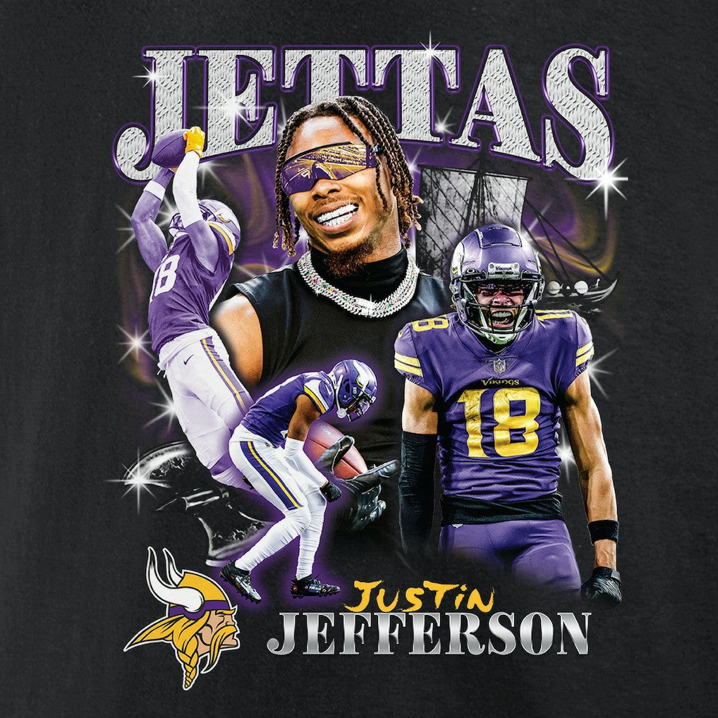 Justin Jefferson Minnesota Vikings Notorious Player Graphic T-Shirt - Black cheap