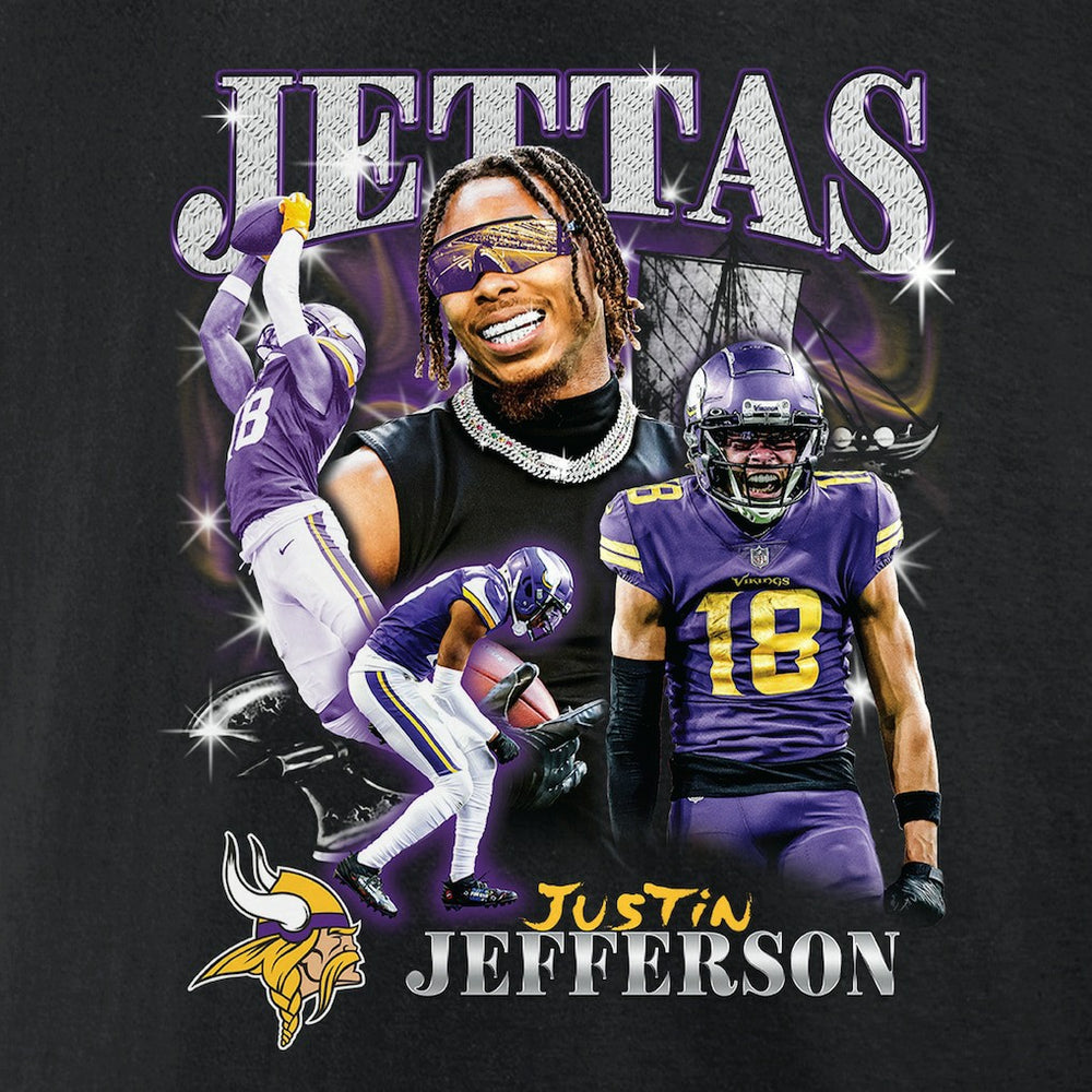 Justin Jefferson Minnesota Vikings Notorious Player Graphic T-Shirt - Black cheap