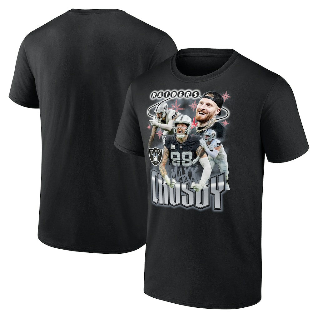 Maxx Crosby Las Vegas Raiders Notorious Player Graphic T-Shirt - Black on sale