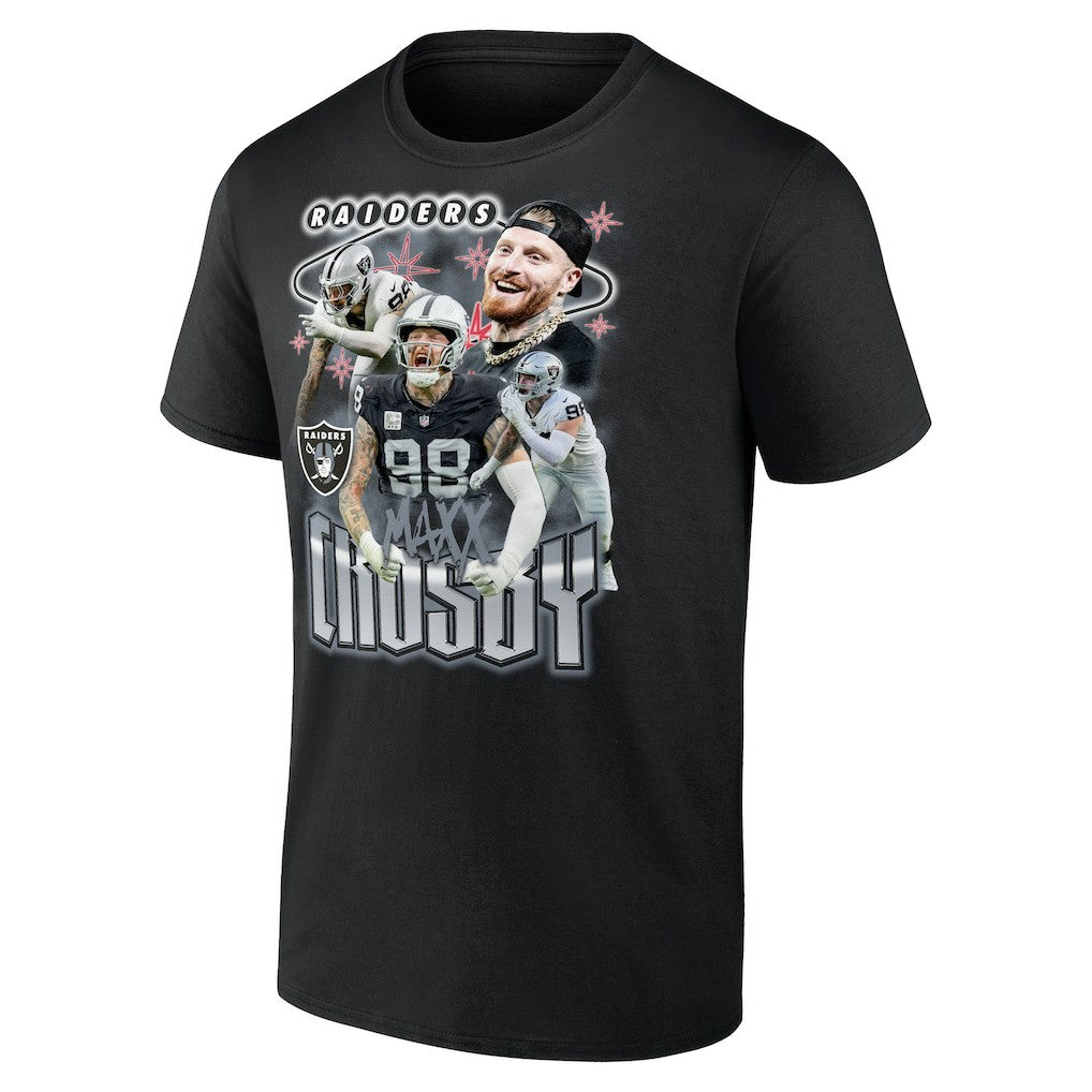 Maxx Crosby Las Vegas Raiders Notorious Player Graphic T-Shirt - Black on sale