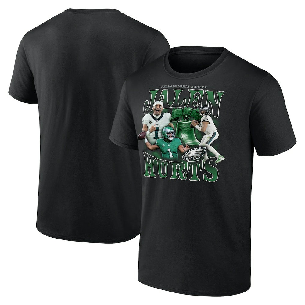 Jalen Hurts Philadelphia Eagles Notorious Player Graphic T-Shirt - Black on sale