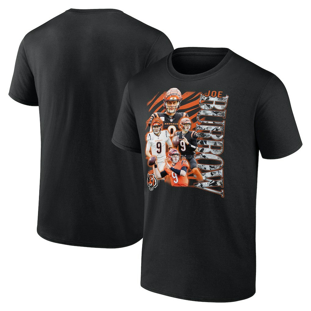 Joe Burrow Cincinnati Bengals Notorious Player Graphic T-Shirt - Black for sale