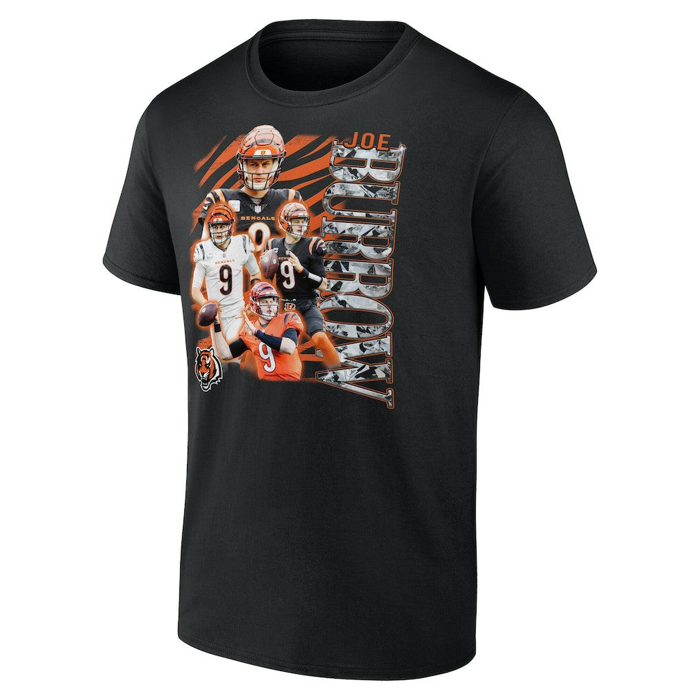 Joe Burrow Cincinnati Bengals Notorious Player Graphic T-Shirt - Black for sale