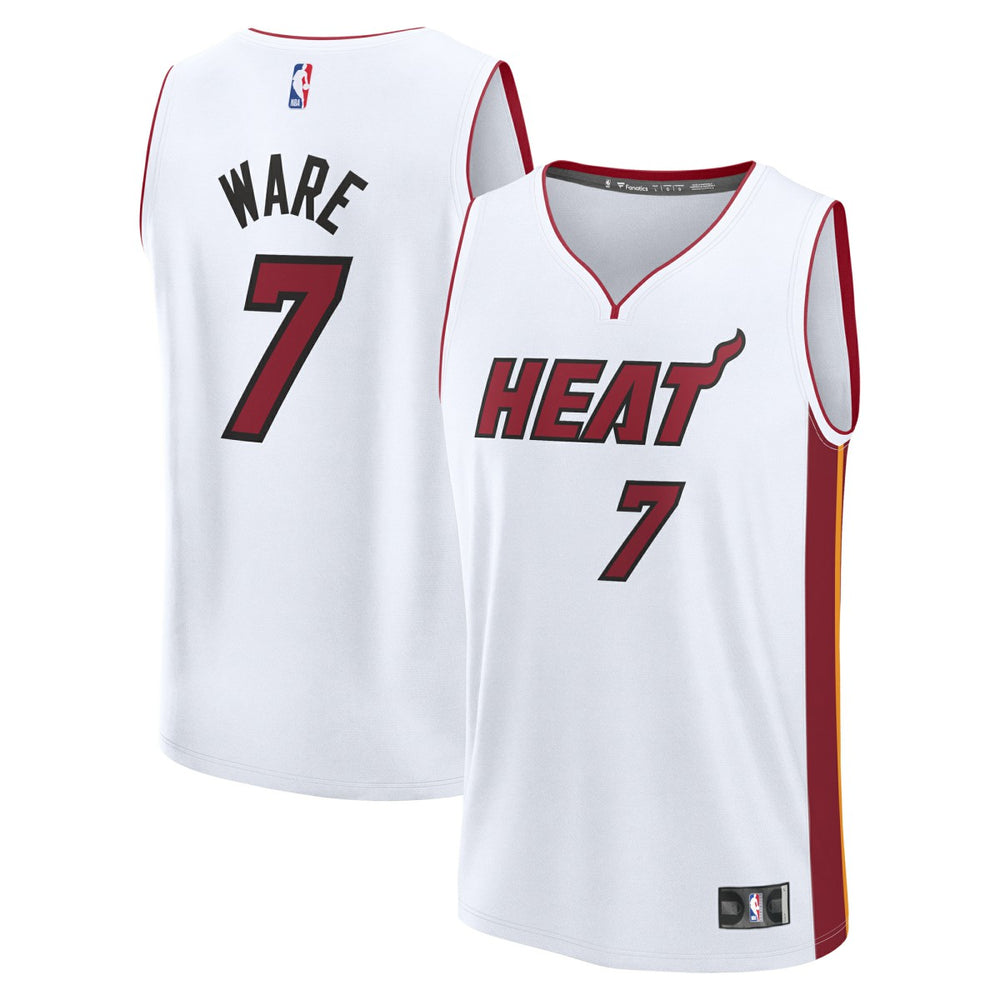 Kel'el Ware Miami Heat Youth Fast Break Replica Player Jersey - Association - White Edition for sale