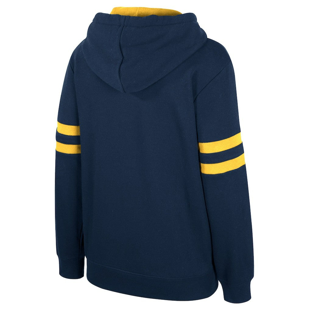 Denver Nuggets Stadium Essentials Women's Road Game Pullover Hoodie sale - Navy cheap