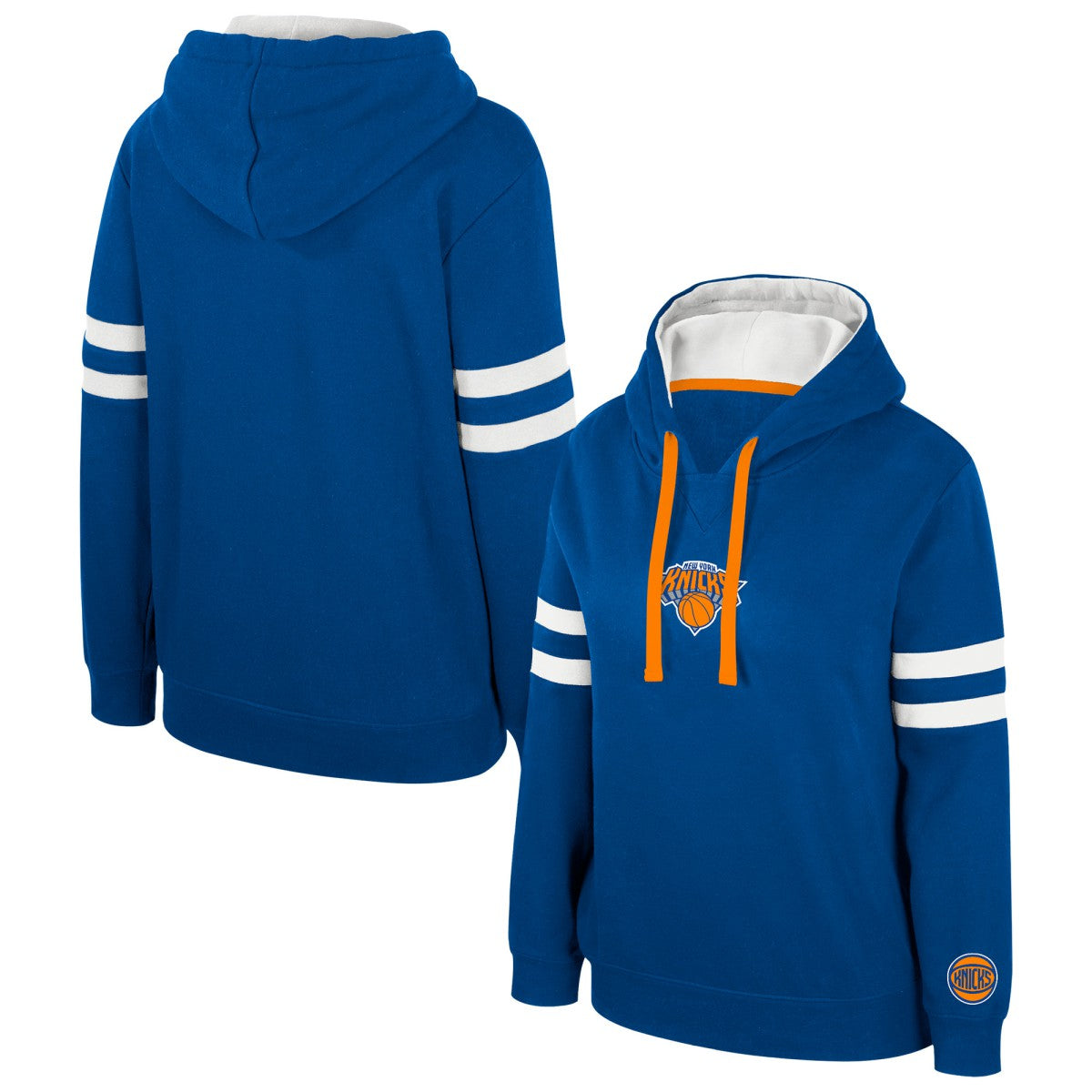 New York Knicks Stadium Essentials Women's Road Game Pullover Hoodie - Blue sale