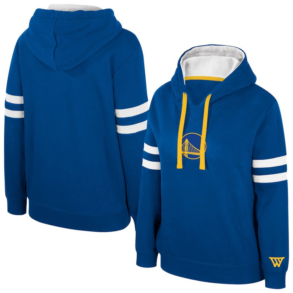 Golden State Warriors Stadium Essentials Women's Road Game Pullover Hoodie sale - Royal on sale