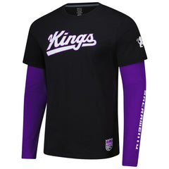 Sacramento Kings Stadium Essentials Unisex Spectator 2fer Long Sleeve T-Shirt - Black on sale