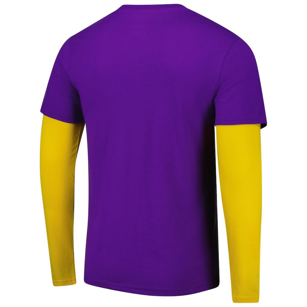 Los Angeles Lakers Stadium Essentials Unisex Spectator 2fer Long Sleeve T-Shirt - Purple cheap
