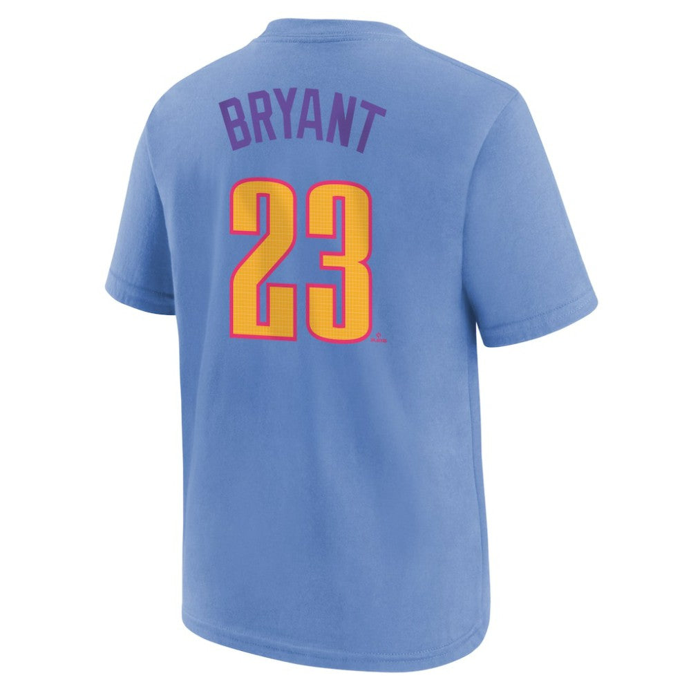 Kris Bryant Colorado Rockies Youth Fuse City Connect Name & Number T-Shirt Light Blue