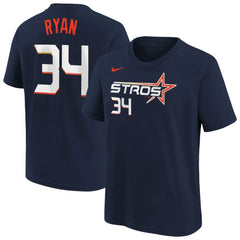 Nolan Ryan Houston Astros Youth Fuse City Connect Name & Number T-Shirt Navy