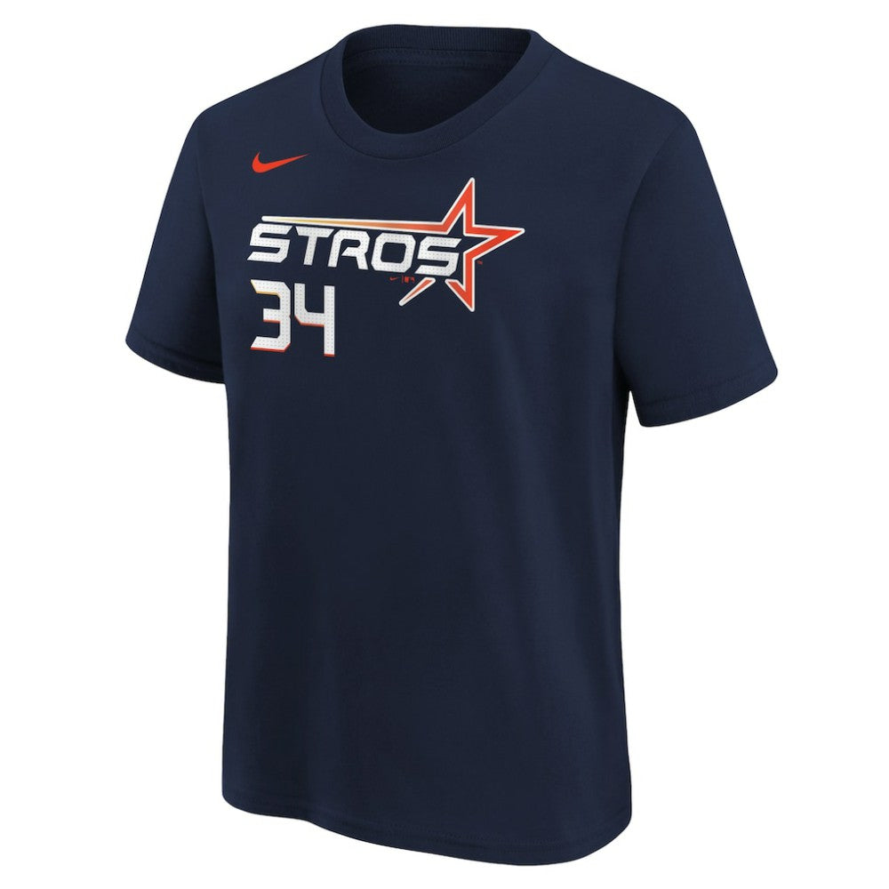 Nolan Ryan Houston Astros Youth Fuse City Connect Name & Number T-Shirt Navy