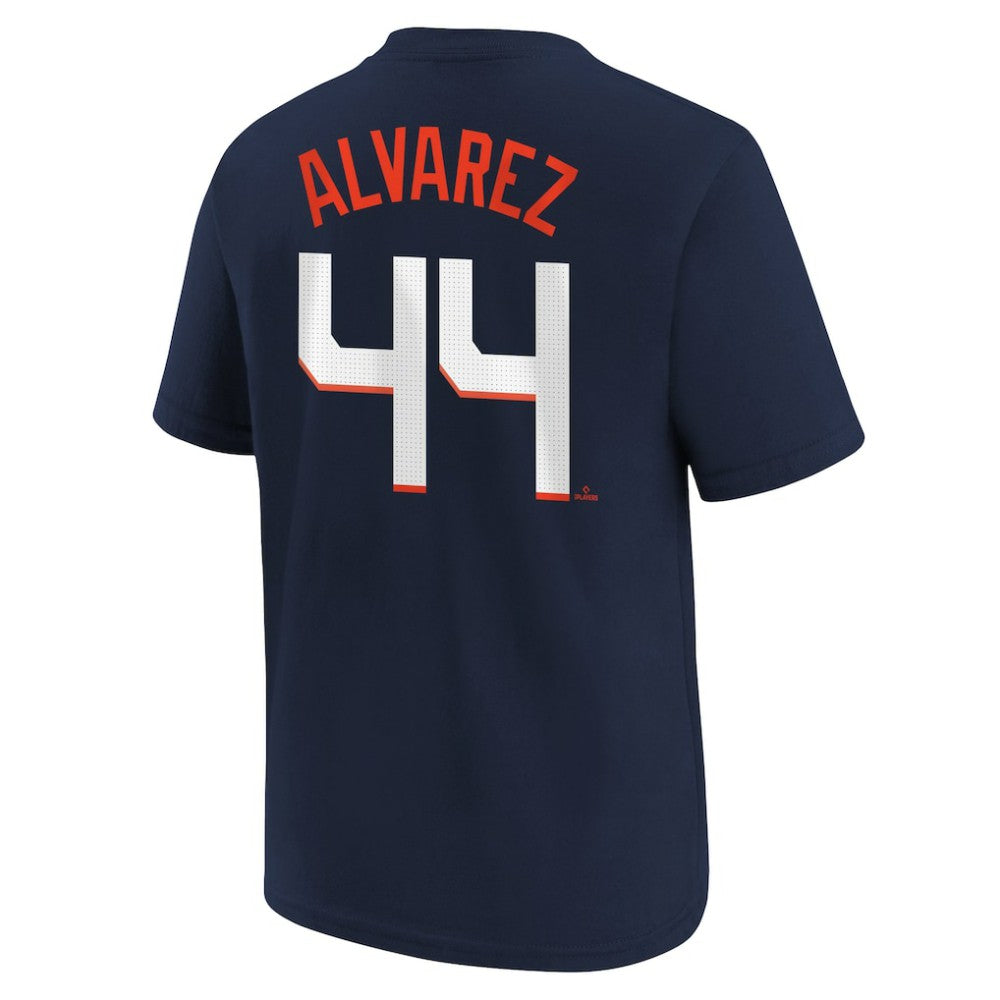 Yordan Alvarez Houston Astros Youth Fuse City Connect Name & Number T-Shirt Navy