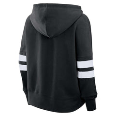 Utah Mammoth Fanatics Women's Oversized Seize V-Neck Pullover Hoodie - Black Hoodies